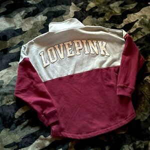 Pink quarter zip